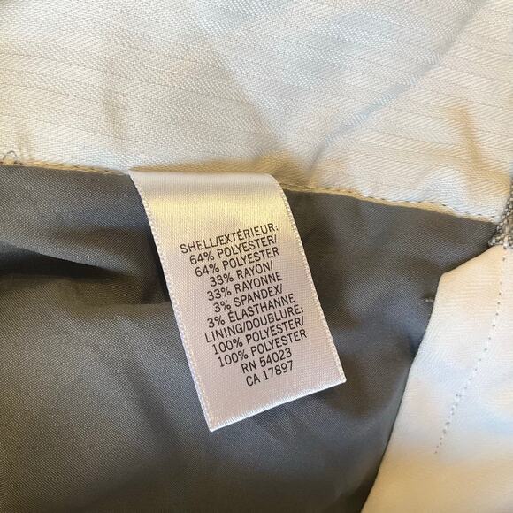 Banana Republic Women Dress Pants size 10 Gray w Liner Mid Rise Wide Leg Flared - Picture 8 of 11